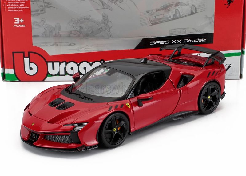 1:24 Bburago - 2024 Ferrari SF90 XX Stradale #23 Red 1:24 Bburago - 2024 Ferrari SF90 XX Stradale #23 Red