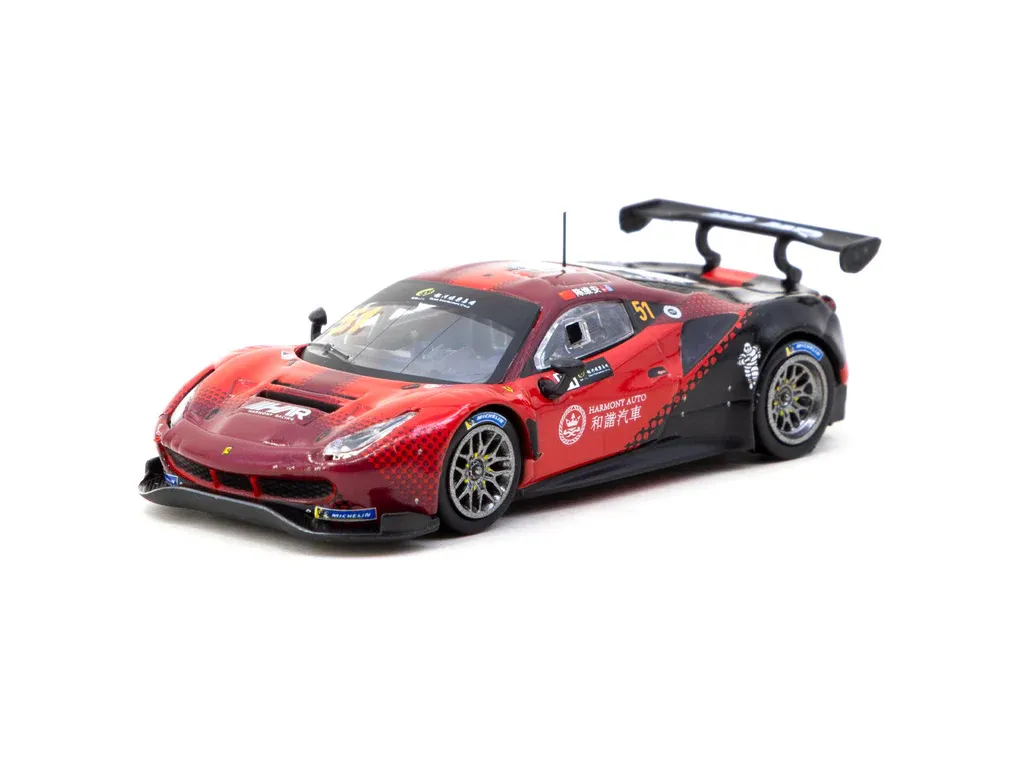 1:64 Tarmac - 2022 Ferrari 488 GT3 #51 Chen Weian, Macau GT Cup 2022 Harmony Racing 1:64 Tarmac - 2022 Ferrari 488 GT3 #51 Chen Weian, Macau GT Cup 2022 Harmony Racing