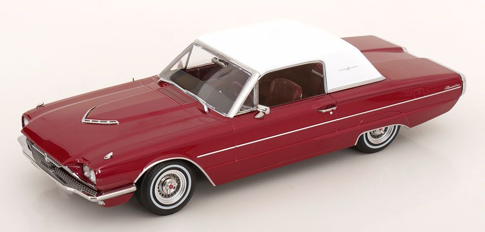 1:18 KK Scale - Ford Thunderbird Coupe 1966 rotmetallic/weiß