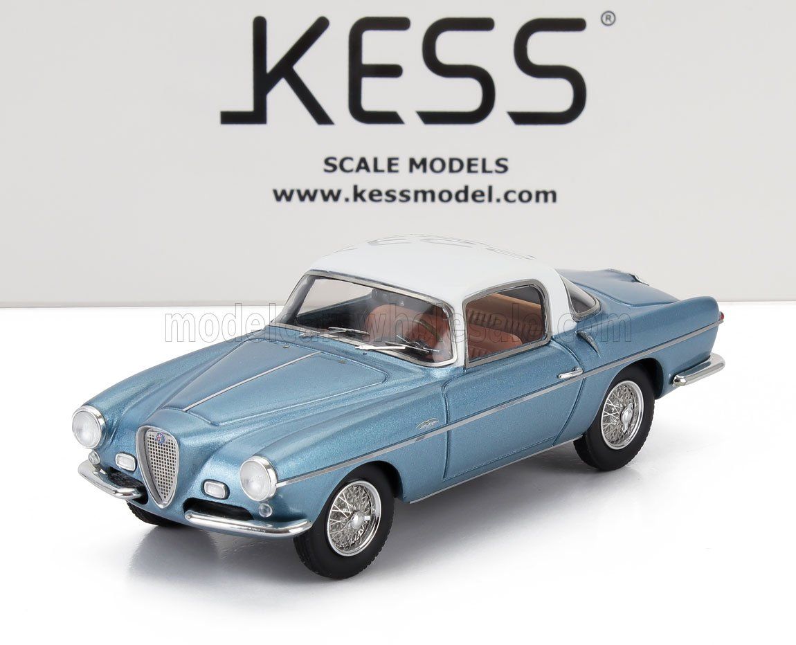 1:43 Kess Model - 1955 Alfa Romeo SZ 1900C SS sn02055 Aigle Lugano CoupeLight Blue Metallic