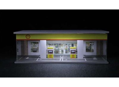 1:64 Black Box Diorama (MoreArt) - Diorama *Shell gas station*