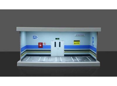 1:64 Black Box Diorama (MoreArt) - Diorama *Parking lot with light C* 1:64 Black Box Diorama (MoreArt) - Diorama *Parking lot with light C*