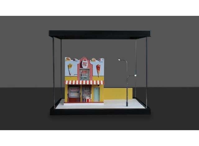 1:64 Black Box Diorama (MoreArt) - Diorama *04 streetscape with light*