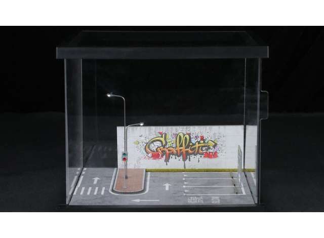 1:64 Black Box Diorama (MoreArt) - Diorama *08 streetscape with light*