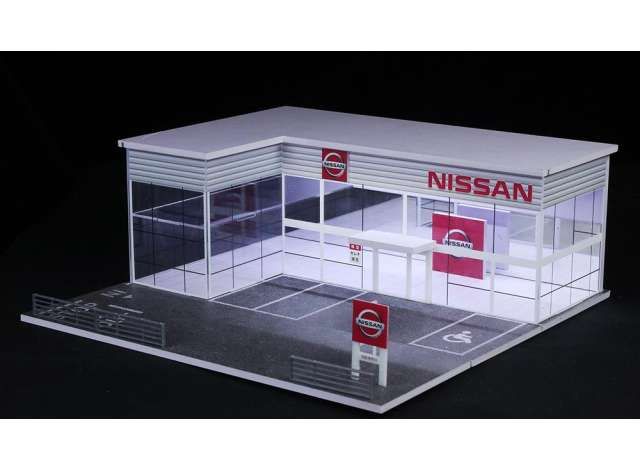 1:64 Black Box Diorama (MoreArt) - Diorama *Nissan show room with light*