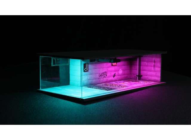 1:64 Black Box Diorama (MoreArt) - Diorama *cyberpunk with light 04*