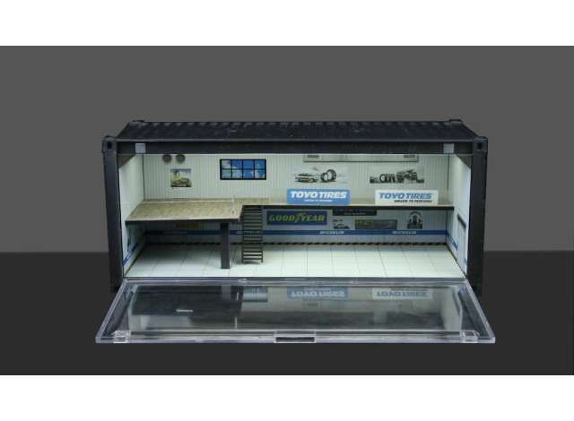 1:64 Black Box Diorama (MoreArt) - Diorama *Container workshop B*