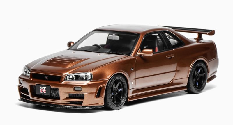1:18 Motorhelix - 1999 Nissan Skyline GT/R (R34) Copper Metallic