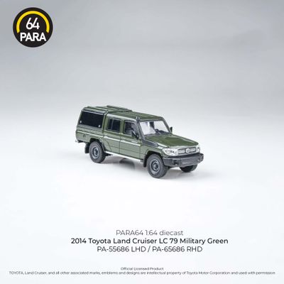 1:64 Para64 - 2014 Toyota Land Cruiser LC79 Pickup Closed Green 1:64 Para64 - 2014 Toyota Land Cruiser LC79 Pickup Closed Green