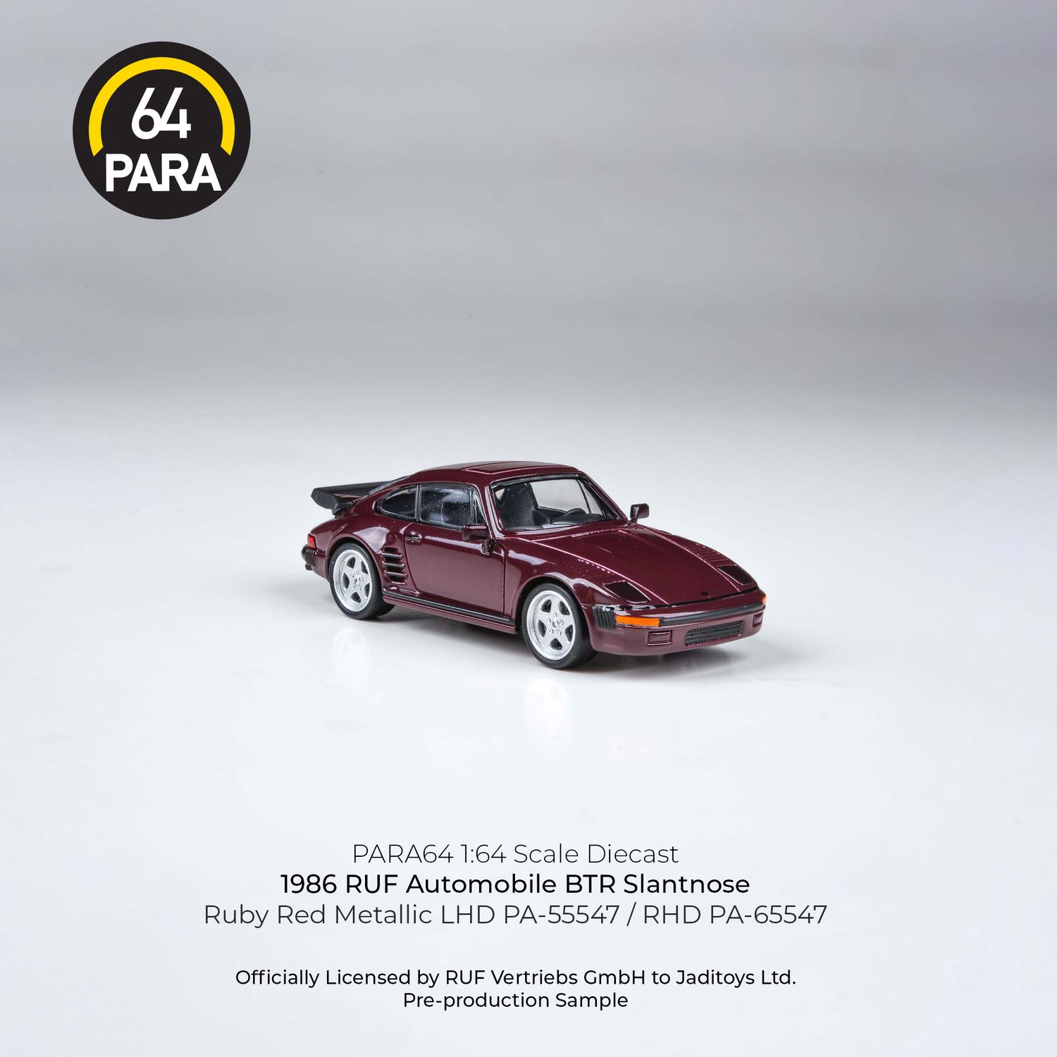 1:64 Para64 - 1986 Porsche 911 930 RUF BTR Ruby Red Metallic