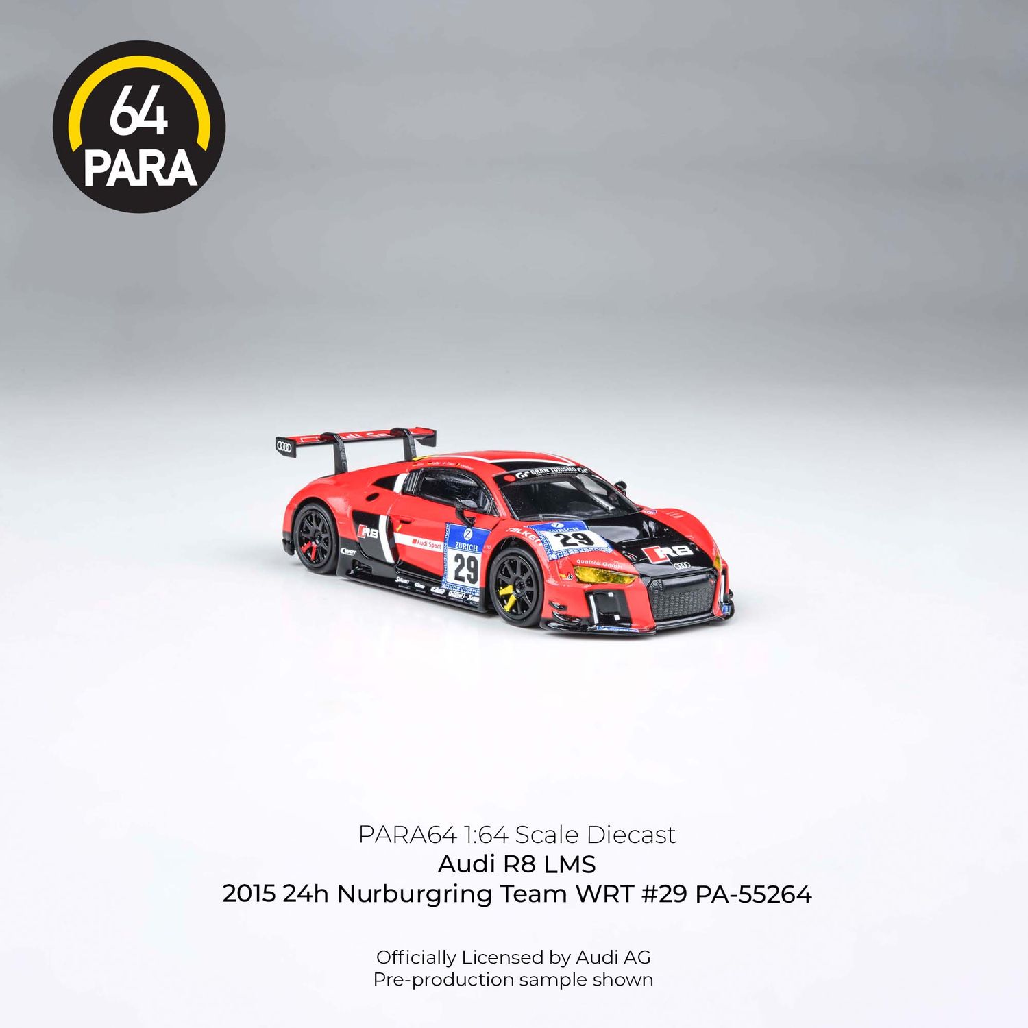 1:64 Para64 - Audi R8 LMS Team WRT Audi Sport #29 24h Nurburgring 2015 N. Thiim - C. Joens - P. Kaffer - L. Vanthoor