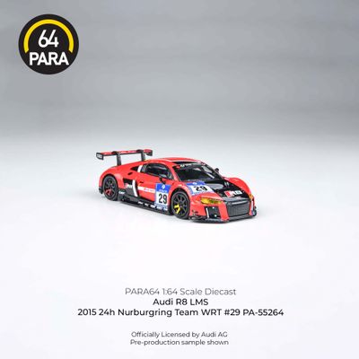 1:64 Para64 - Audi R8 LMS Team WRT Audi Sport #29 24h Nurburgring 2015 N. Thiim - C. Joens - P. Kaffer - L. Vanthoor 1:64 Para64 - Audi R8 LMS Team WRT Audi Sport #29 24h Nurburgring 2015 N. Thiim - C. Joens - P. Kaffer - L. Vanthoor