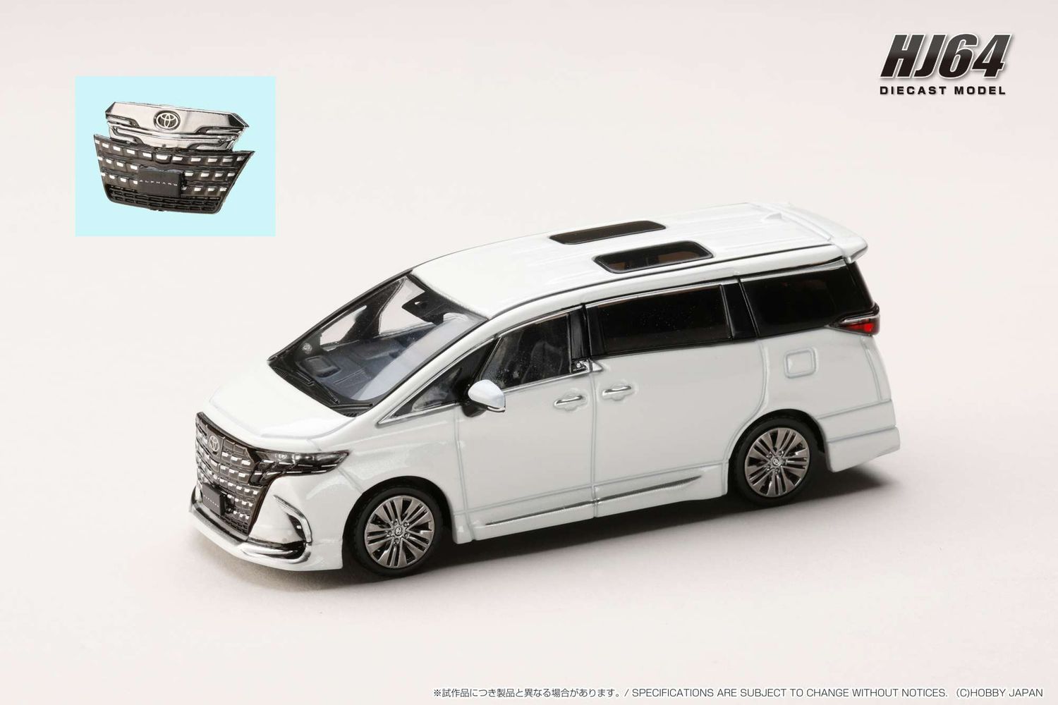 1:64 Hobby Japan - Toyota ALPHARD Z (H40W)/Genuine options, Platinum White Pearl Mica 1:64 Hobby Japan - Toyota ALPHARD Z (H40W)/Genuine options, Platinum White Pearl Mica