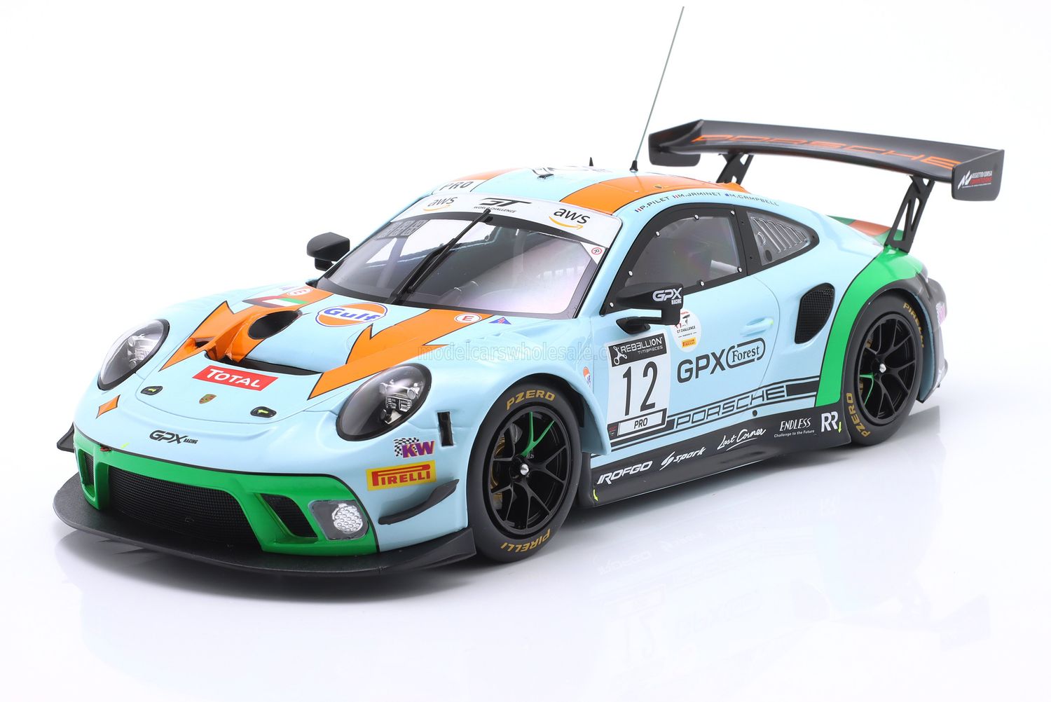 1:18 Ixo - Porsche 911 991-2 GT3 R Team GPX Racing Gulf #12 24h Spa 2020 M. Cambell - P. Pilet - M. Jaminet 1:18 Ixo - Porsche 911 991-2 GT3 R Team GPX Racing Gulf #12 24h Spa 2020 M. Cambell - P. Pilet - M. Jaminet