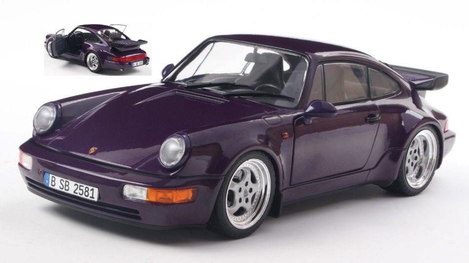 1:18 Solido - 1990 Porsche 911 (964) Turbo Violett Metallic
