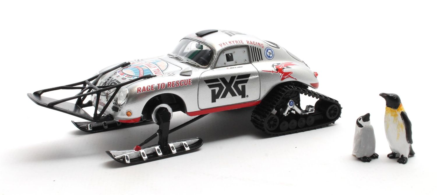 1:43 Matrix - Porsche 356A Valkyrie Racing Antartica Ice Challenge 2021 + Penguins mother & child