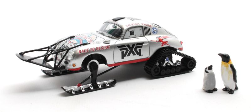 1:43 Matrix - Porsche 356A Valkyrie Racing Antartica Ice Challenge 2021 + Penguins mother & child