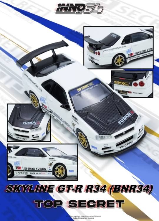 1:64 Inno64 - Top Secret R34 GT-R, white