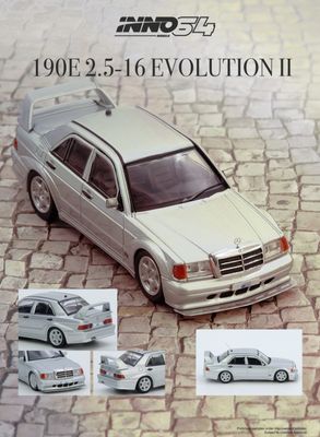 1:64 Inno64 - Mercedes-Benz 190E, silver