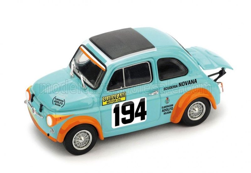 1:43 Brumm - Fiat 500 Abarth 595SS Suceria Novana #194 Rally Pieve Santo Stefano Passo Dello Spino 1971 V. Gattafoni