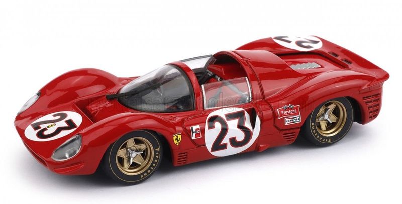 1:43 Brumm - Ferrari 2330P4/P3 4.0L V12 Spider Team Spa Ferrari Sefac #23 Winner 24h Daytona 1967 L. Bandini - C. Amon