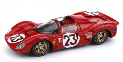 1:43 Brumm - Ferrari 2330P4/P3 4.0L V12 Spider Team Spa Ferrari Sefac #23 Winner 24h Daytona 1967 L. Bandini - C. Amon