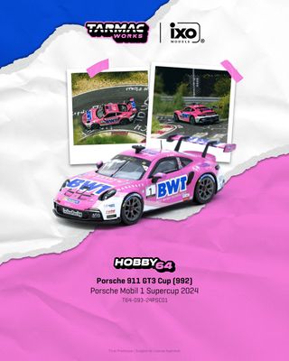 1:64 Tarmac - 2024 Porsche 911 GT3 Cup (992) #1 Harry King Porsche Mobil 1 Supercup 1:64 Tarmac - 2024 Porsche 911 GT3 Cup (992) #1 Harry King Porsche Mobil 1 Supercup