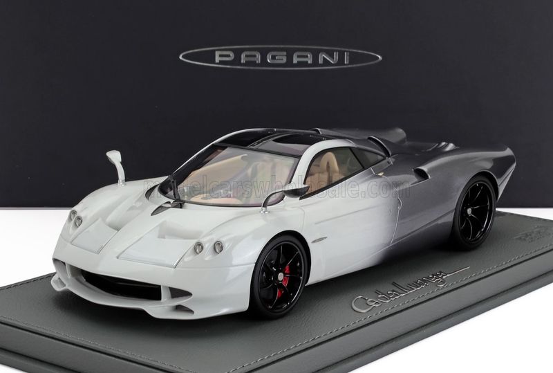 1:18 BBR - Pagani Huayra Codalunga Bianco Malta - Ferrari Grigio Silverstone shade