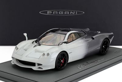 1:18 BBR - Pagani Huayra Codalunga Bianco Malta - Ferrari Grigio Silverstone shade