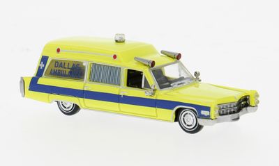 1:87 Brekina - Cadillac Miller Meteor Ambulance, 1966, Dallas Ambulance 1:87 Brekina - Cadillac Miller Meteor Ambulance, 1966, Dallas Ambulance