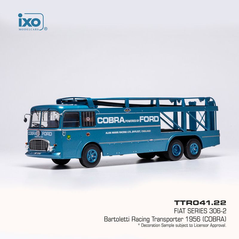 1:43 Ixo - Fiat Bartoletti 306/2 Renntransporter, blau, 1956