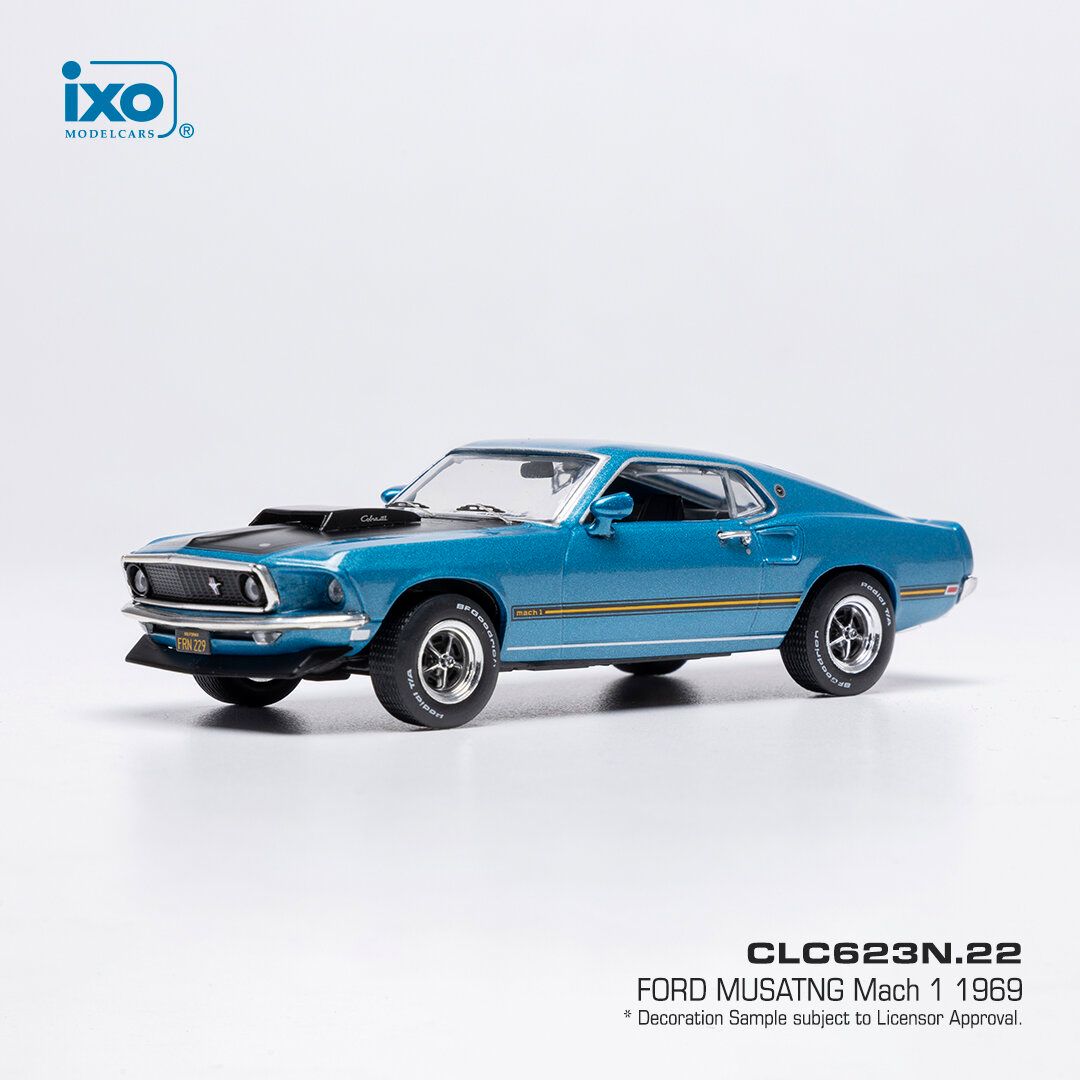1:43 Ixo - Ford Mustang Mach 1 1969 Blau Metallic 1:43 Ixo - Ford Mustang Mach 1 1969 Blau Metallic