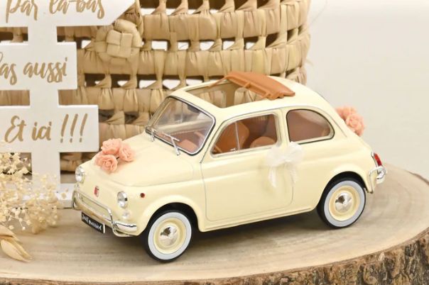 1:18 Norev - 1968 Fiat 500 L *Wedding*