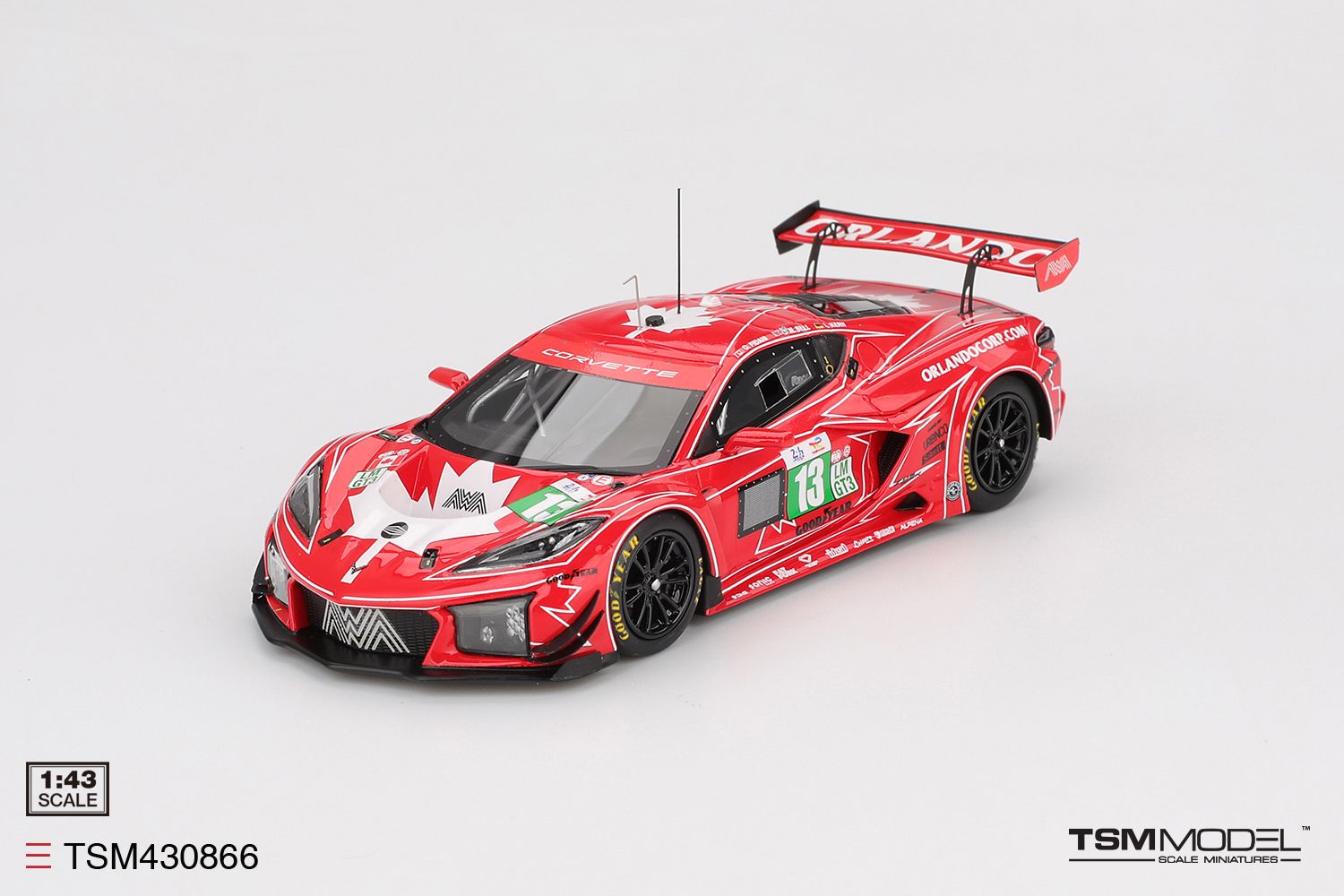 1:43 TSM - Chevrolet Corvette Z06 Gt3.R 5.5L V8 Team Awa Racing #13 24h Le Mans 2025 M. Bell 1:43 TSM - Chevrolet Corvette Z06 Gt3.R 5.5L V8 Team Awa Racing #13 24h Le Mans 2025 M. Bell