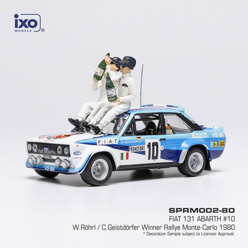 1:43 Ixo - Fiat 131 Abarth, Rally Monte Carlo, 1980, #10 W. Röhrl - C. Geistdörfer