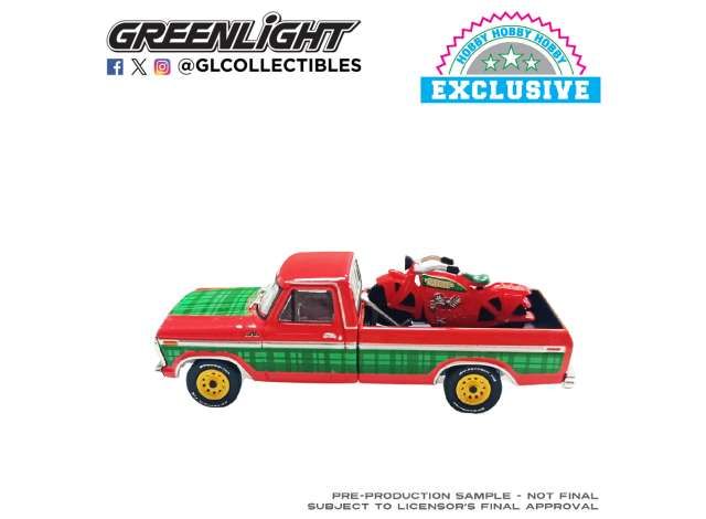 1:64 Greenlight - 1978 Ford F-250 with Vintage Motorcycle *Christmas 2025 Limited Edition*