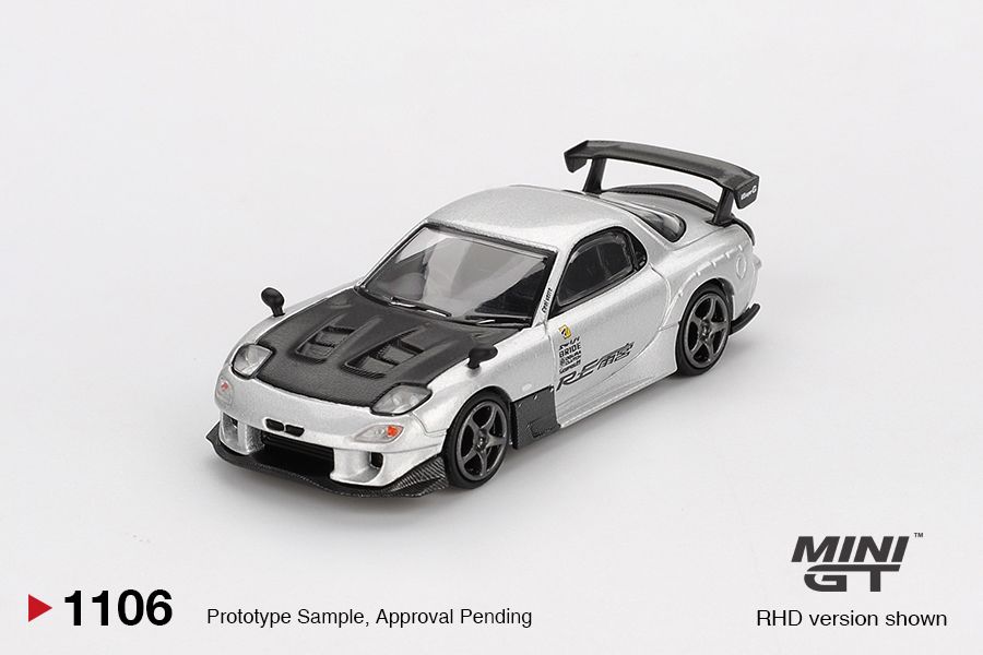 1:64 Mini GT - 2024 Mazda RX7 (FD3S) Re-Amamiya, silver metallic