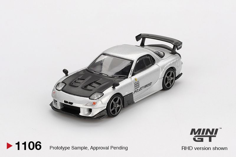 1:64 Mini GT - 2024 Mazda RX7 (FD3S) Re-Amamiya, silver metallic 1:64 Mini GT - 2024 Mazda RX7 (FD3S) Re-Amamiya, silver metallic