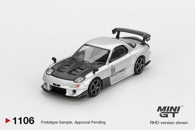 1:64 Mini GT - 2024 Mazda RX7 (FD3S) Re-Amamiya, silver metallic 1:64 Mini GT - 2024 Mazda RX7 (FD3S) Re-Amamiya, silver metallic