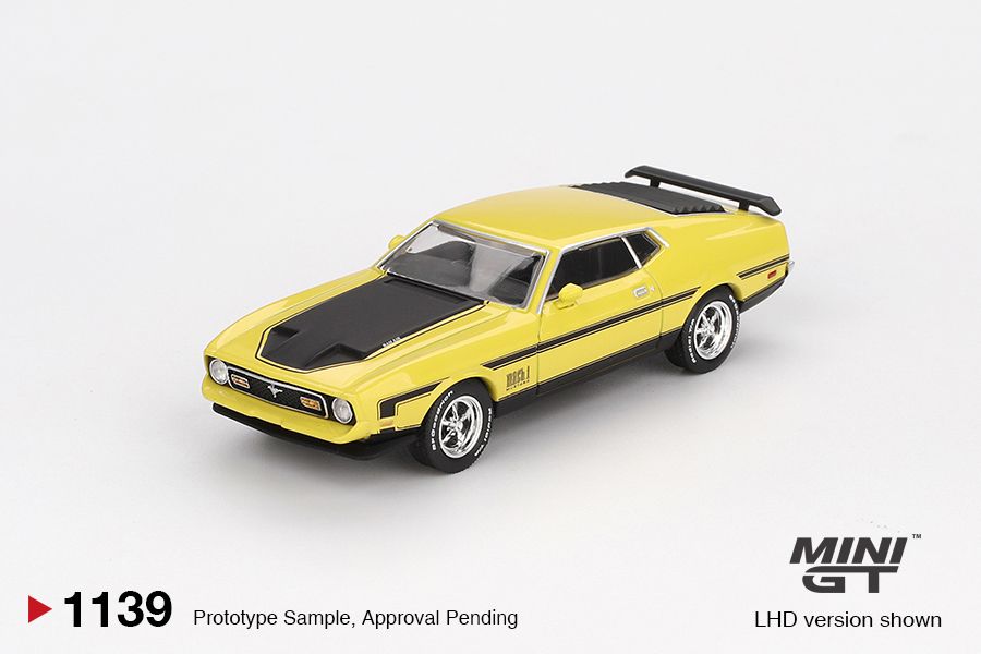 1:64 Mini GT - 1971 Ford Mustang Mach 1, grabber yellow  *Blister packaging*
