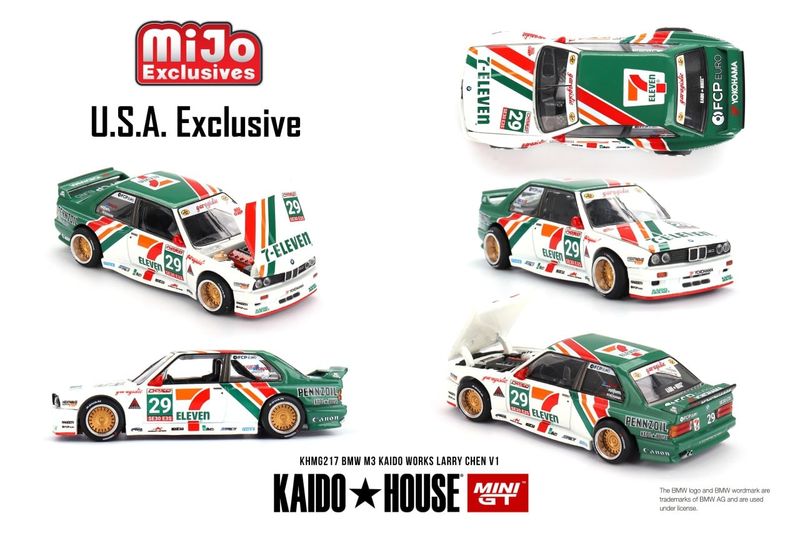 1:64 Mini GT - BMW M3 Kaido Works Larry Chen V1, USA Exclusive 1:64 Mini GT - BMW M3 Kaido Works Larry Chen V1, USA Exclusive