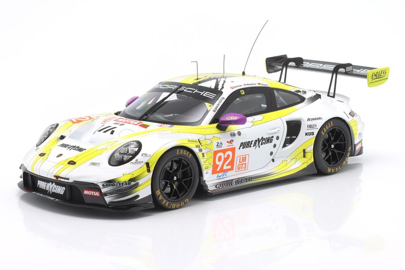 1:18 Ixo - Porsche 911 992 GT3 R Team Manthey Pure Rxcing #92 24h Le Mans 2024 K. Bachler - S. Kitts - N. Malykhin - J. Sturm