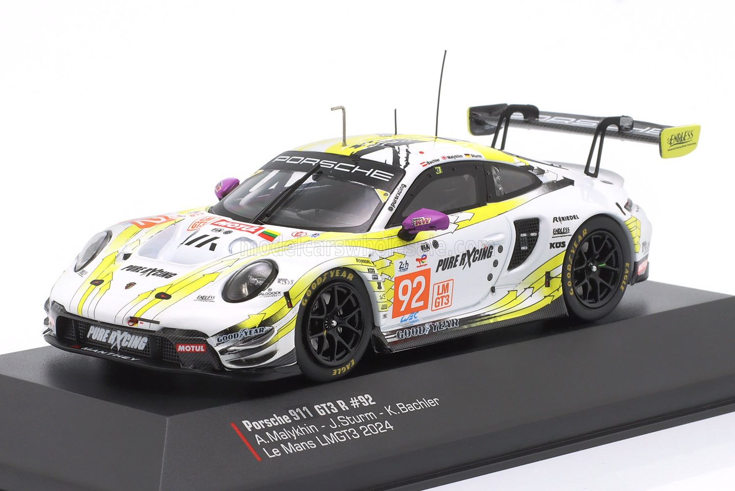 1:43 Ixo - Porsche 911 992 GT3 R Team Manthey Pure Rxcing #92 24h Le Mans 2024 K. Bachler - S. Kitts - N. Malykhin - J. Sturm