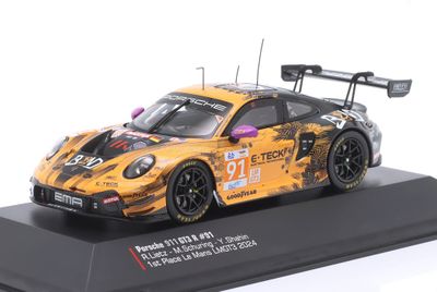 1:43 Ixo - Porsche 911 992 GT3 R Team Manthey EMA #91 Winner LMGT3 Class 24h Le Mans 2024 R. Lietz - M. Schuring - Y. Shahin 1:43 Ixo - Porsche 911 992 GT3 R Team Manthey EMA #91 Winner LMGT3 Class 24h Le Mans 2024 R. Lietz - M. Schuring - Y. Shahin