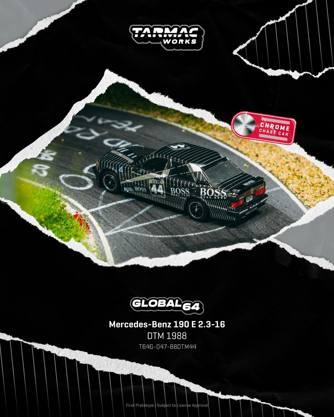 1:64 Tarmac - 1988 Mercedes-Benz 190 E 2.3-16 #44 Johnny Cecotto DTM