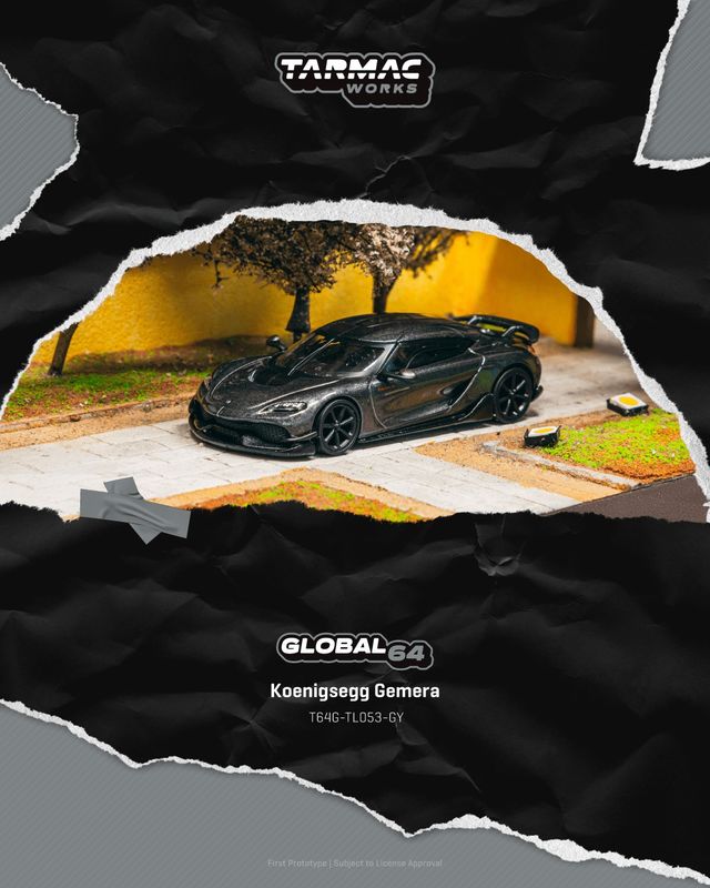 1:64 Tarmac - Koenigsegg Gemera, grey 1:64 Tarmac - Koenigsegg Gemera, grey