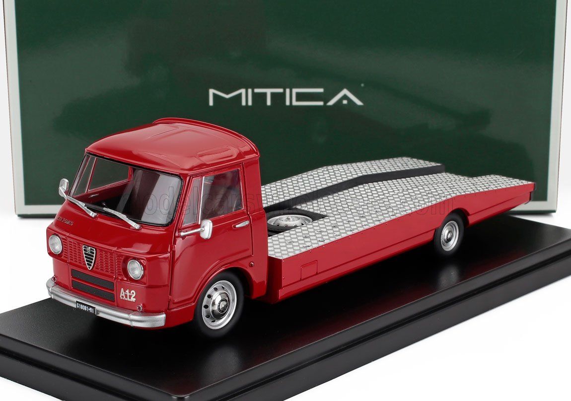 1:43 Mitica Diecast - 1967 Alfa Romeo A12 (F12) Autotransporter Red 1:43 Mitica Diecast - 1967 Alfa Romeo A12 (F12) Autotransporter Red