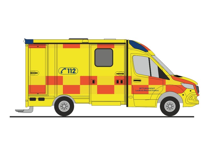 1:87 Rietze - System Strobel RTW, 2018, Eigenbetrieb Rettungsdienst Südharz - Mansfeld