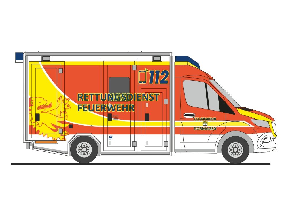 1:87 Rietze - GSF RTW, 2018, Rettungsdienst Dormagen