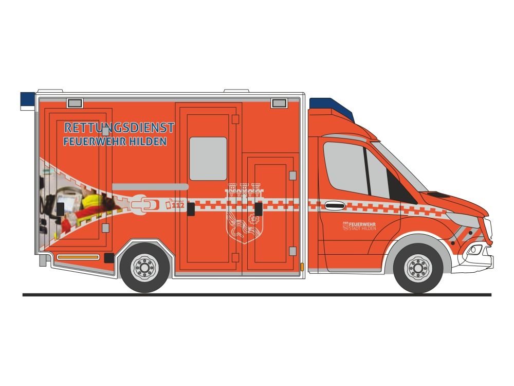 1:87 Rietze - GSF RTW, 2018, Rettungsdienst FW Hilden